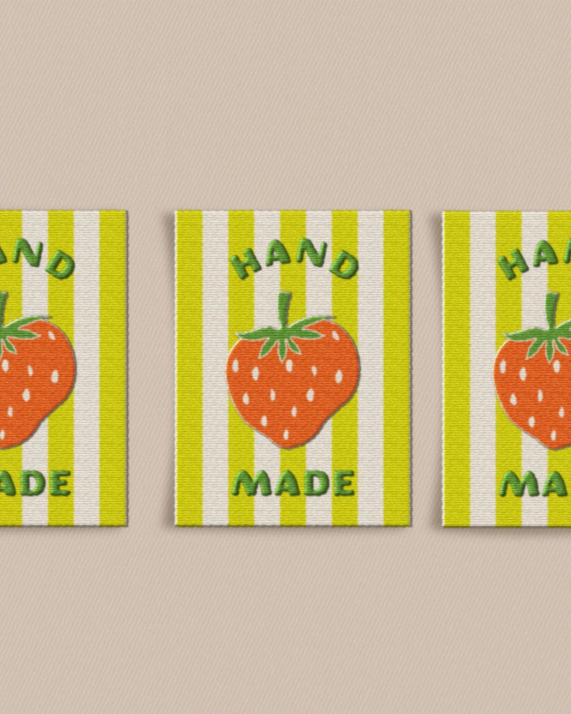 Strawberry Large Garment Woven Labels by Matchy Matchy Sewing Club