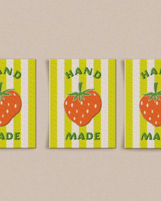 Strawberry Large Garment Woven Labels by Matchy Matchy Sewing Club