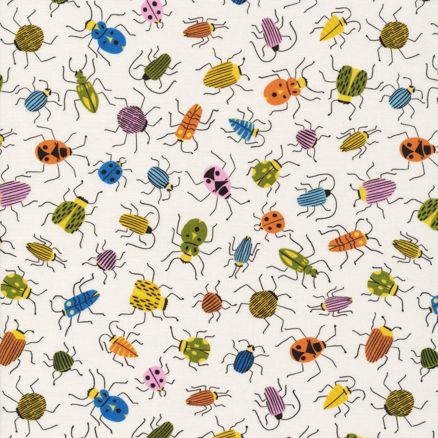 Little Creatures - Beetles - Cloud 9 Fabrics - ORGANIC COTTON