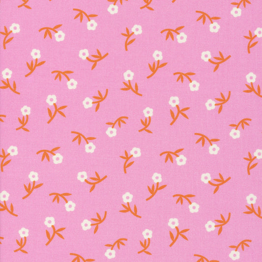 Tiny Blossoms - PINK - Cloud 9 Fabrics - ORGANIC COTTON