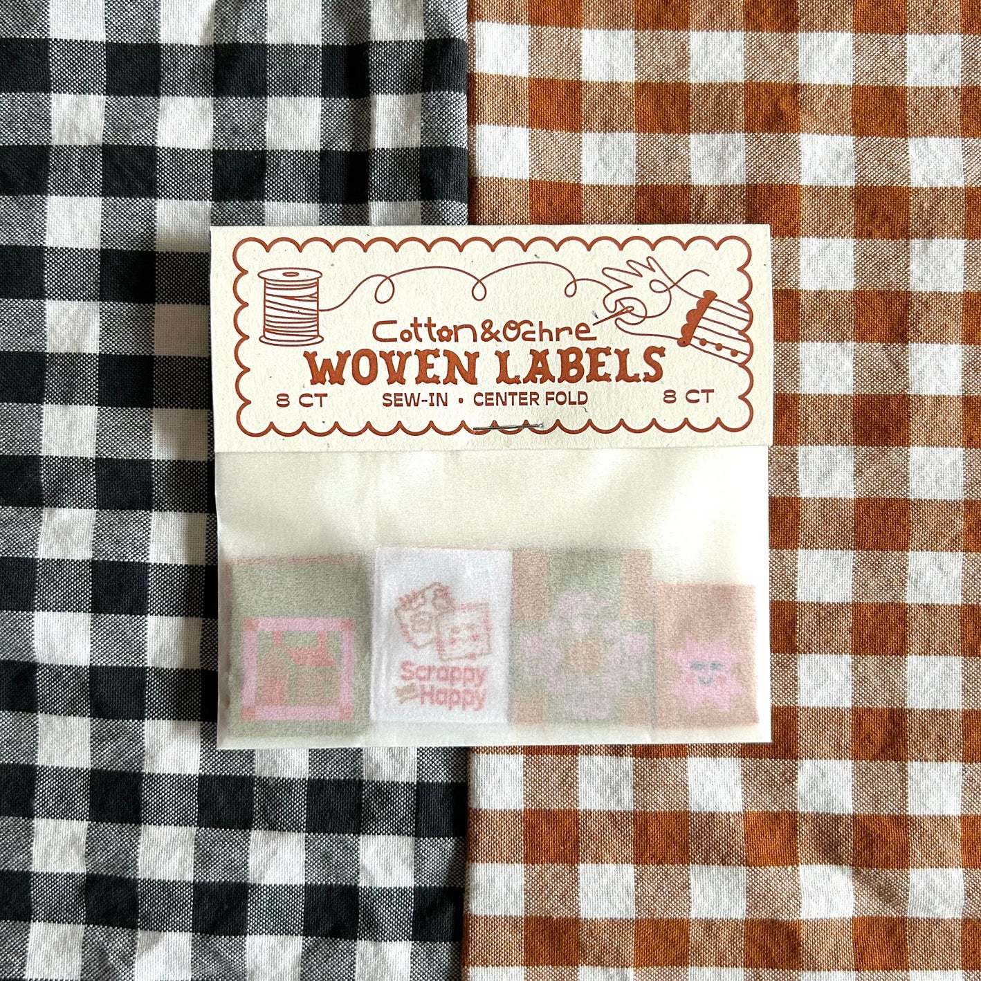Quilty Pack Sew-in Folded Woven Labels by Cotton and Ochre