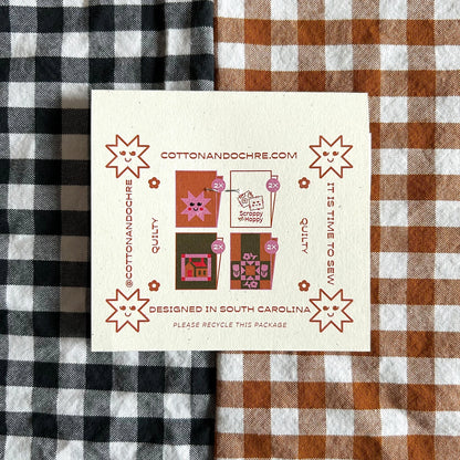Quilty Pack Sew-in Folded Woven Labels by Cotton and Ochre