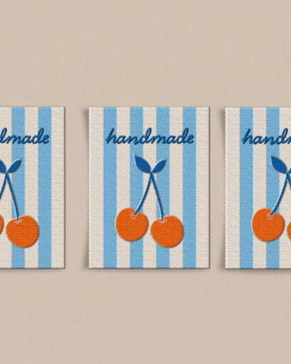 Handmade Cherry Large Garment Woven Labels by Matchy Matchy Sewing Club