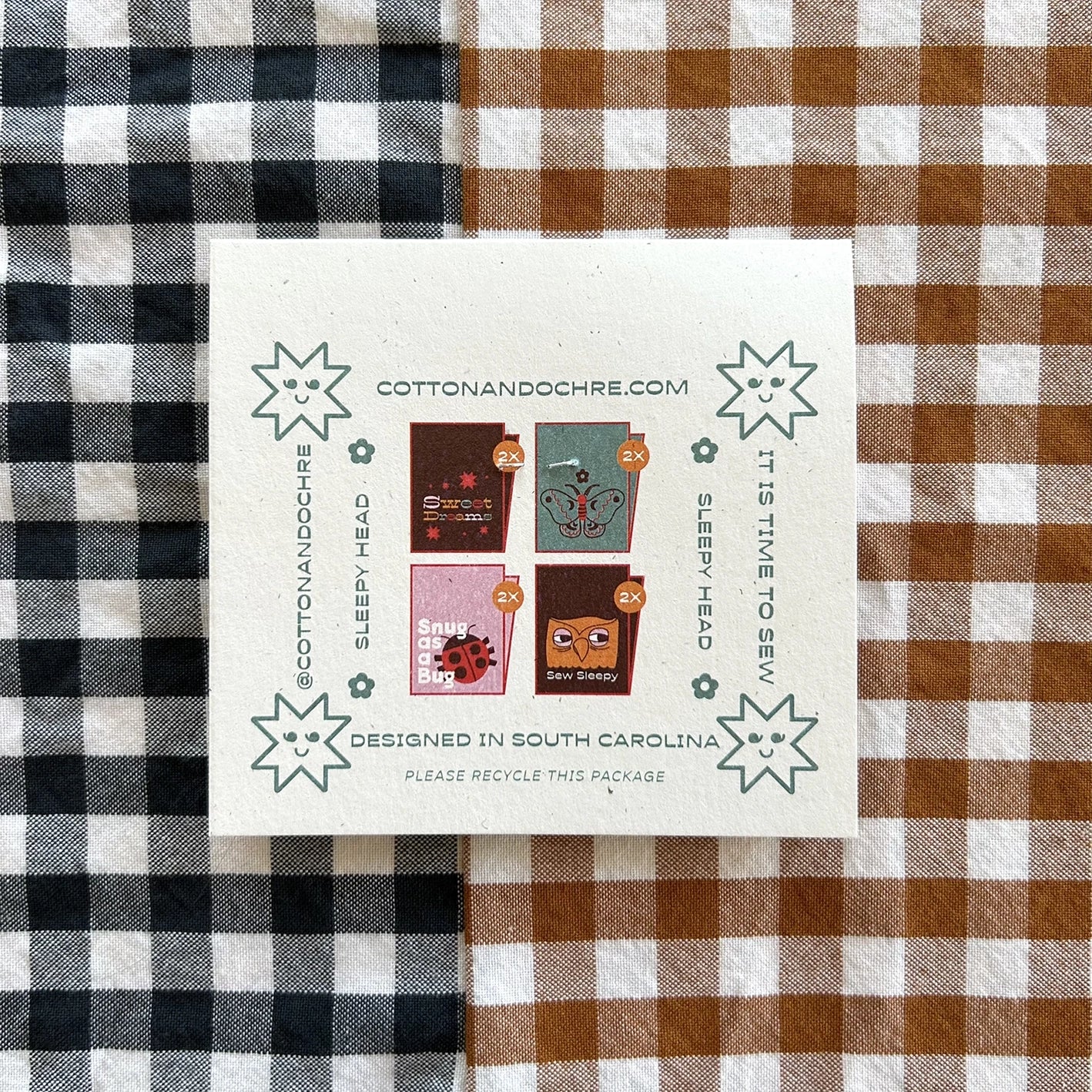 Sleepy Head Pack Sew-in Folded Woven Labels by Cotton and Ochre