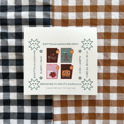 Sleepy Head Pack Sew-in Folded Woven Labels by Cotton and Ochre