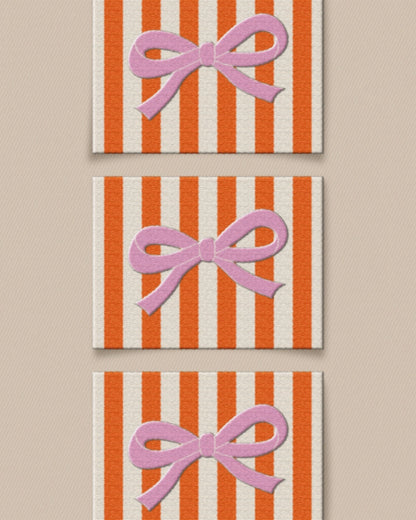 Pink Bow Large Garment Woven Labels by Matchy Matchy Sewing Club
