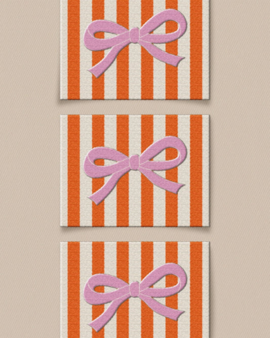 Pink Bow Large Garment Woven Labels by Matchy Matchy Sewing Club