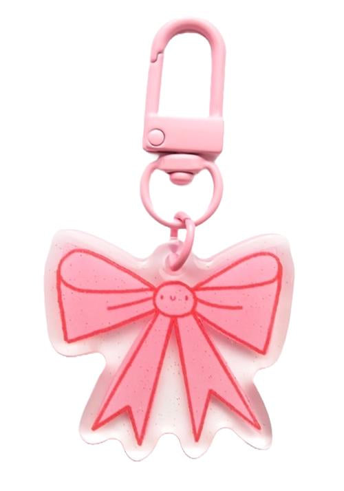 Lizzy House Pink Bow Charm Zipper Pull