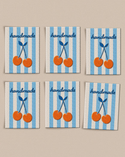 Handmade Cherry Large Garment Woven Labels by Matchy Matchy Sewing Club