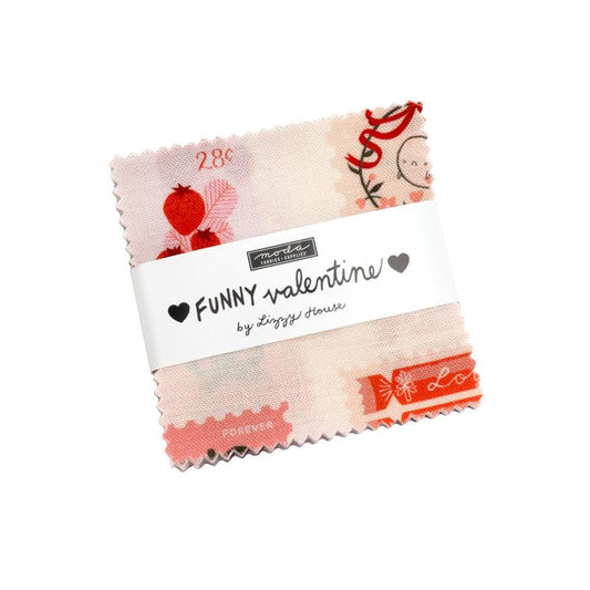 Funny Valentine Mini Charm Pack - 42 - 2.5" Squares