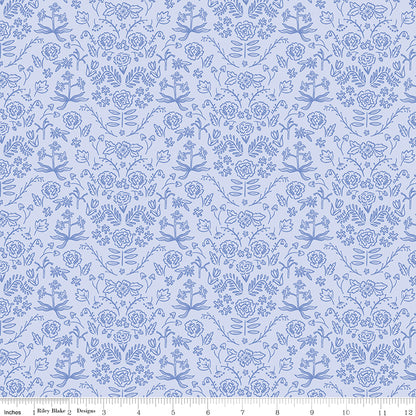 Chloe Damask in Light Blue