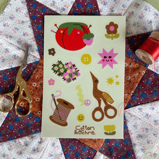 Sew Cool Sticker Sheet by Cotton and Ochre