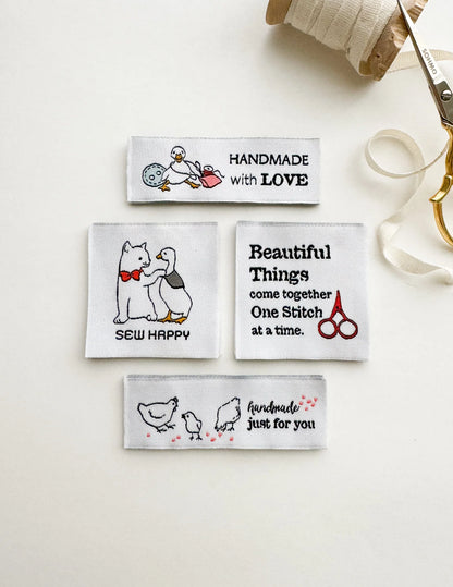 Sew Happy Woven Labels by Minki Kim