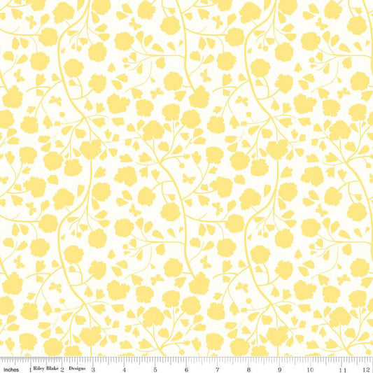 Emma Yellow Shadow Garden- Riley Blake Designs - *OOP