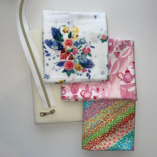 Holland Pouch Kit - Flowers and Tea
