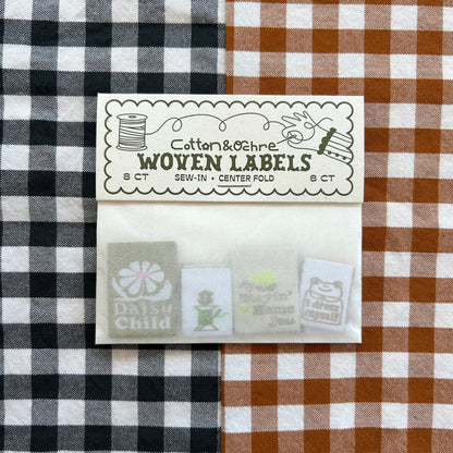 Mossy Pack Sew-in Folded Woven Labels by Cotton and Ochre