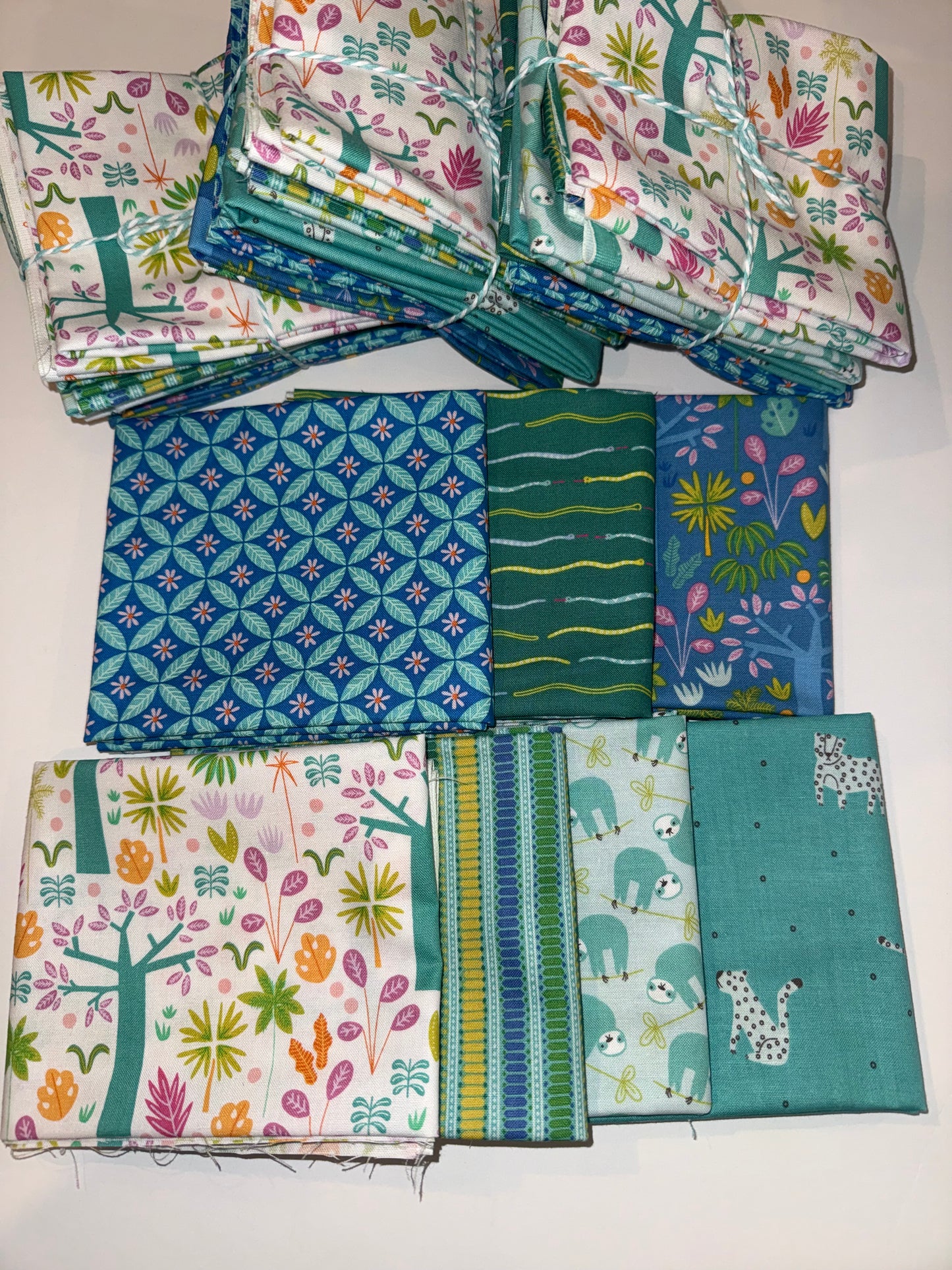 Riley Blake *Out of Print* Under the Canopy, Citrus and Mint Designs, 7 Piece FQB