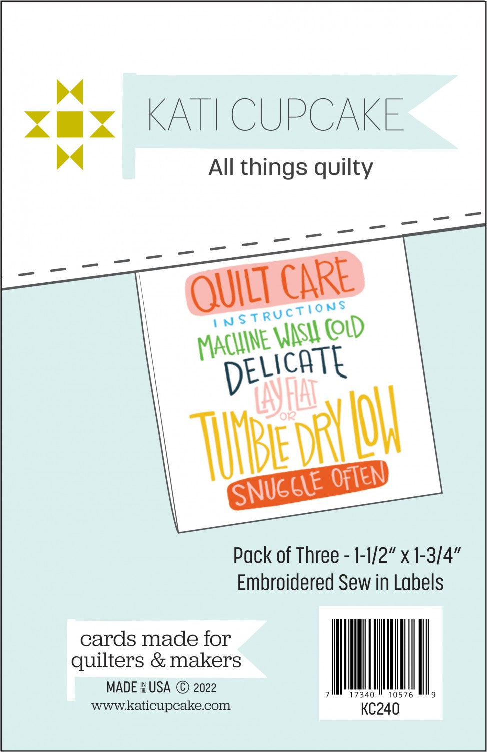 Quilty Instructions Label by Kati Cupcake