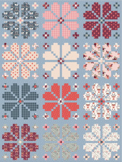 Knitted Blooms Quilt Kit - Multiple Variations