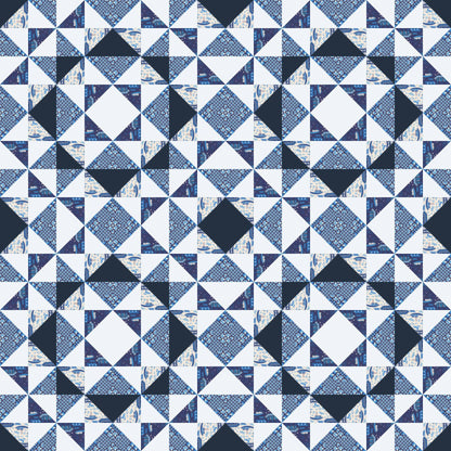 China Blue Quilt Kit - Legendary Love - Maizie Pattern - Includes Backing and Paper Pattern