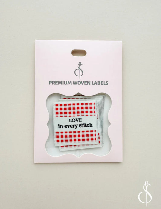 Check Love Woven Labels by Minki Kim