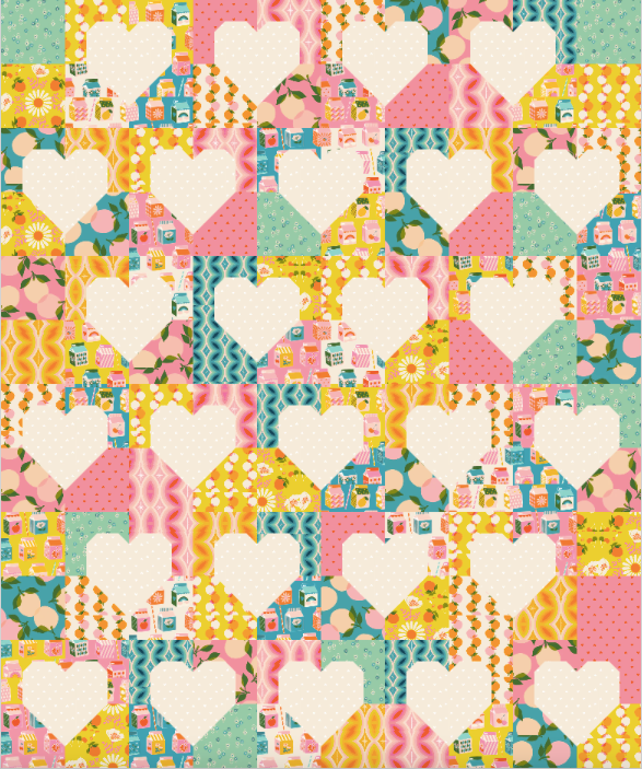 Patchwork Hearts II Quilt Kit - Multiple Variations