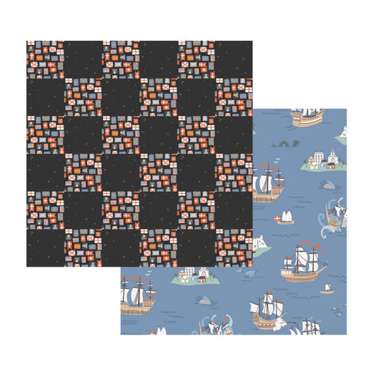 Checkered Pillow Kit - Ships Ahoy!