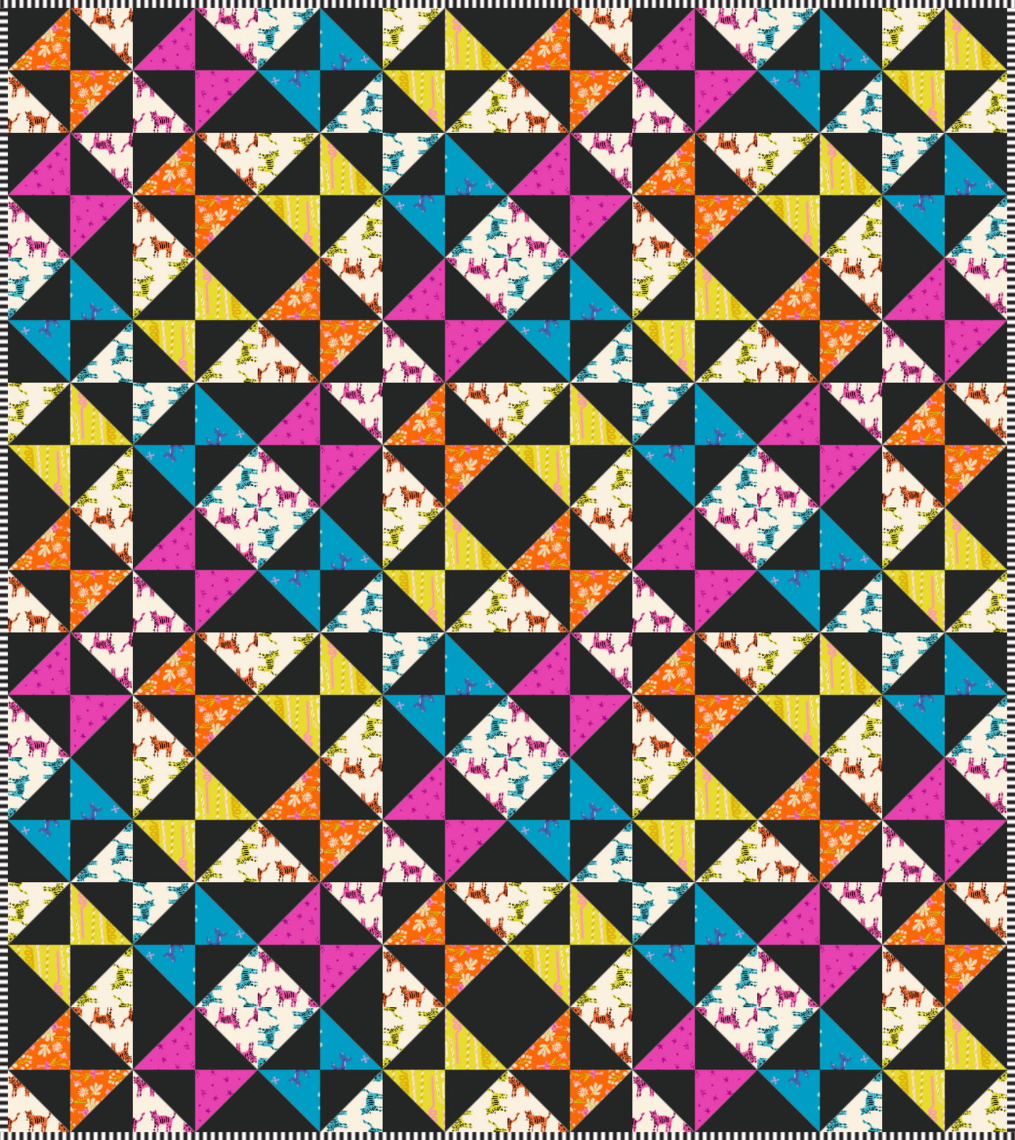 Tigers Quilt Kit - Pre-cut and Ready to Sew! - Ramona Quilt Pattern Included