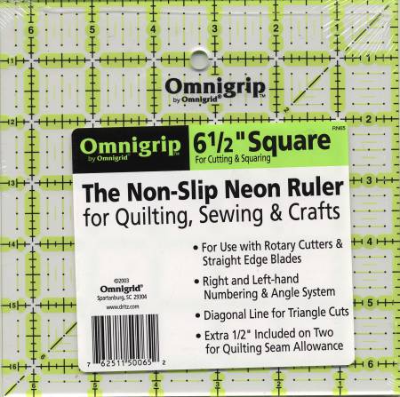 Omnigrid 6.5" Square Ruler - PRE-ORDER!!!