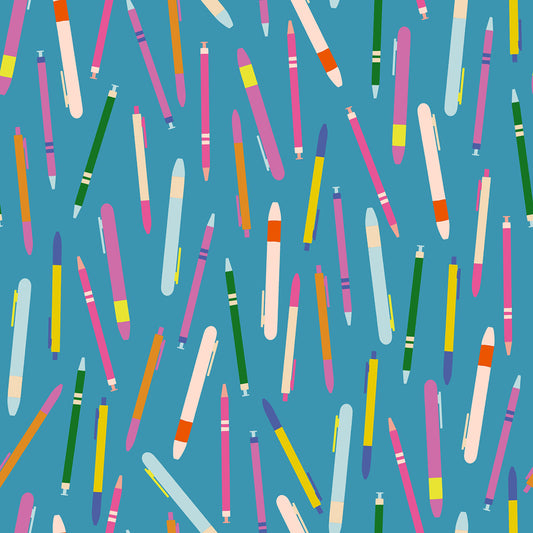 Salutations Do You Have a Pen in Vintage Blue by Ruby Star Society