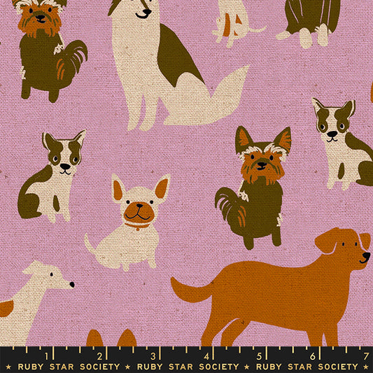 Ruby Star Society Dog Park CANVAS LINEN Medley in Macaron