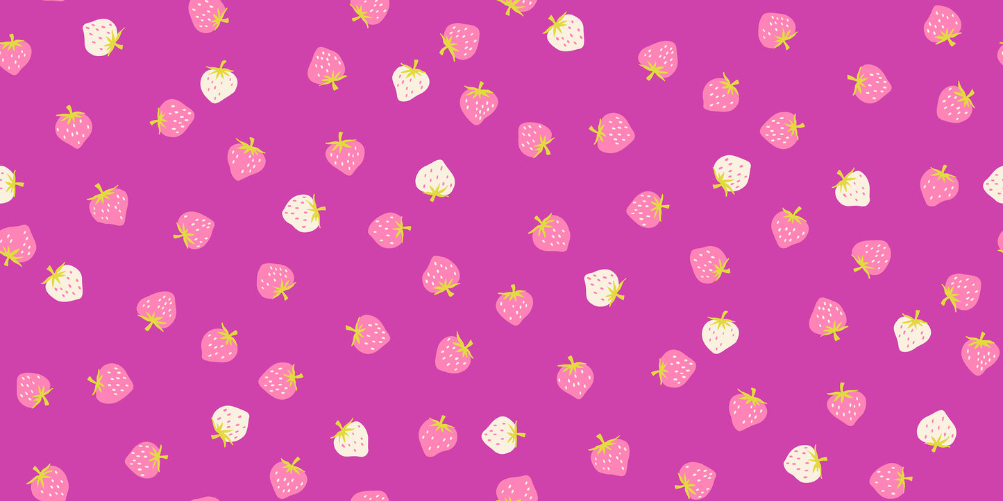 Strawberry Toss in Berry - Strawberry Collection by Kimberly Kight