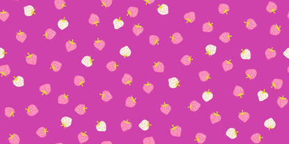 Strawberry Toss in Berry - Strawberry Collection by Kimberly Kight