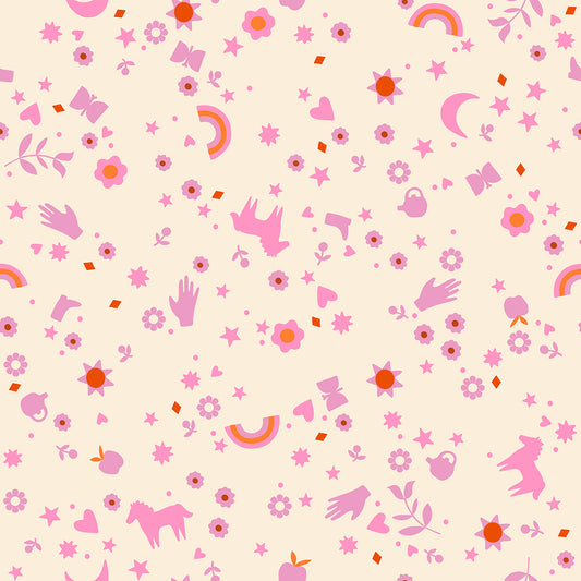 Meadow Star Dreamland - Flamingo Pink - Low Volume - Ruby Star Society