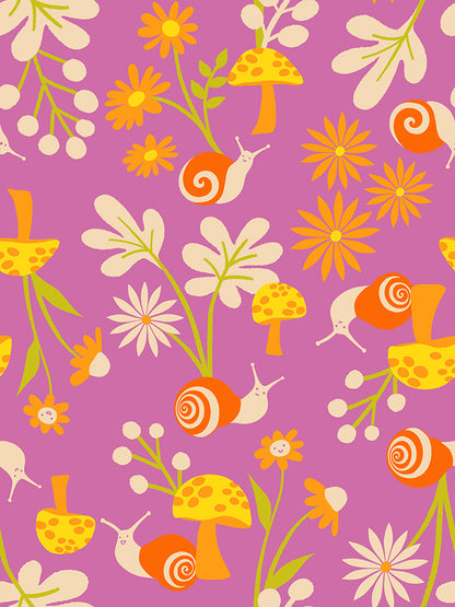 Snail Garden in Heliotrope - Animal Animal Collaborative Collection