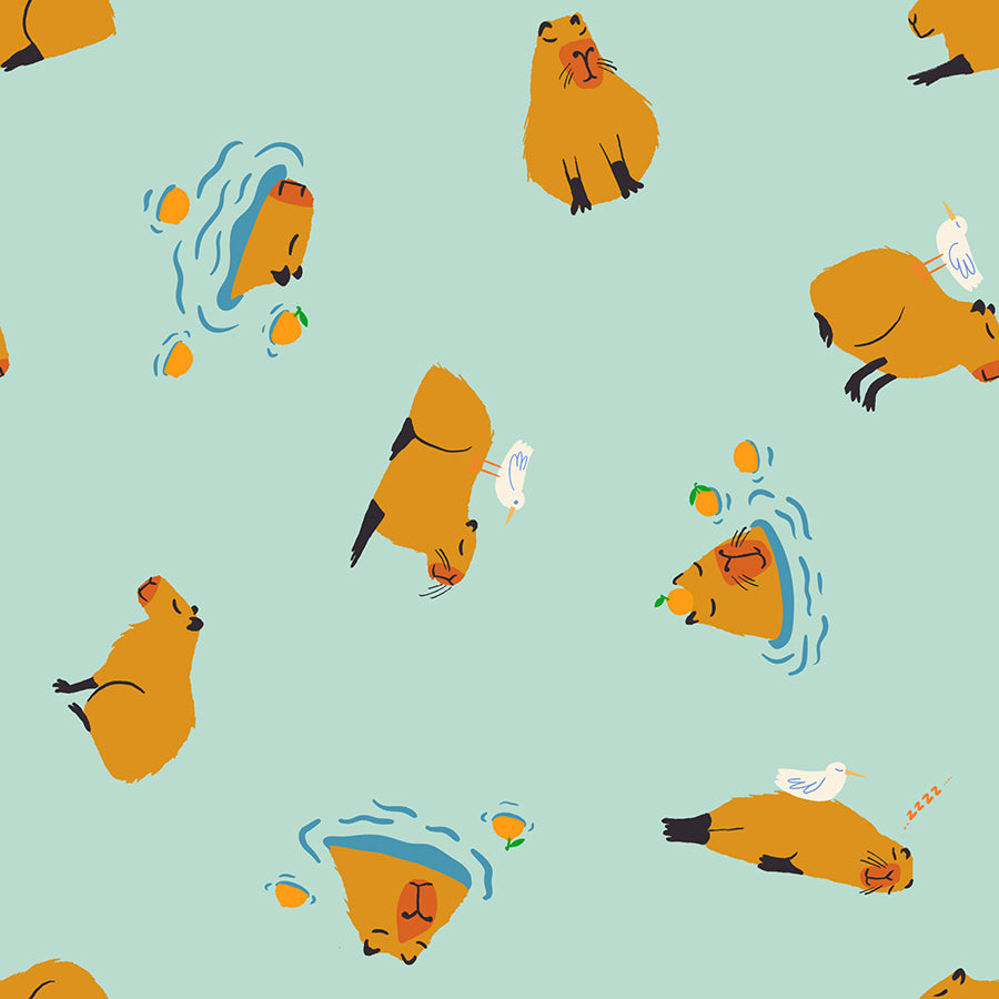 Capybara in Minty - Animal Animal Collaborative Collection