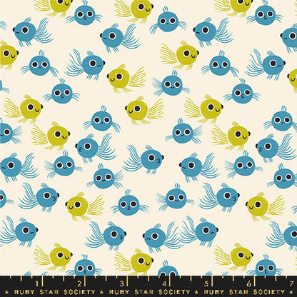 Goldfish in Vintage Blue - Animal Animal Collaborative Collection