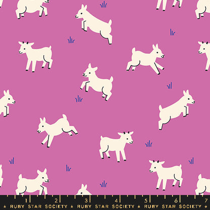 Baby Goats in Heliotrope - Animal Animal Collaborative Collection