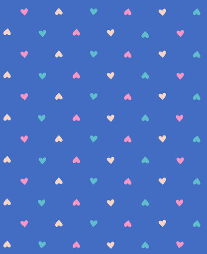 Ditsy Hearts in Lapis - Best Day Ever Collection by Melody Miller