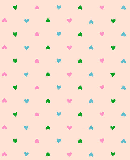 Ditsy Hearts in Peach - Best Day Ever Collection by Melody Miller