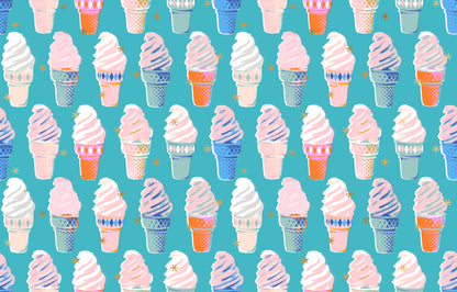 Ice Cream in Metallic Turquiose - Best Day Ever by Melody Miller