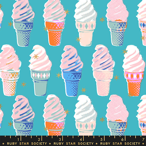 Ice Cream in Metallic Turquiose - Best Day Ever by Melody Miller