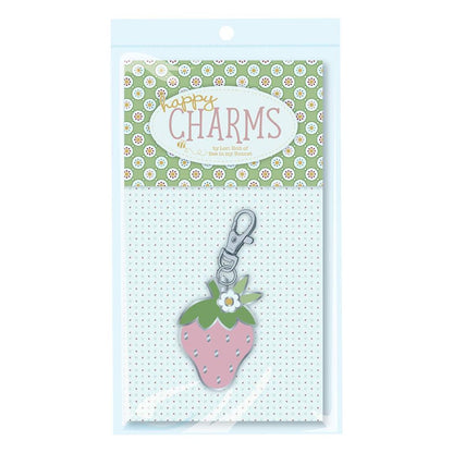 Happy Strawberry Enamel Charm by Lori Holt from Riley Blake Designs