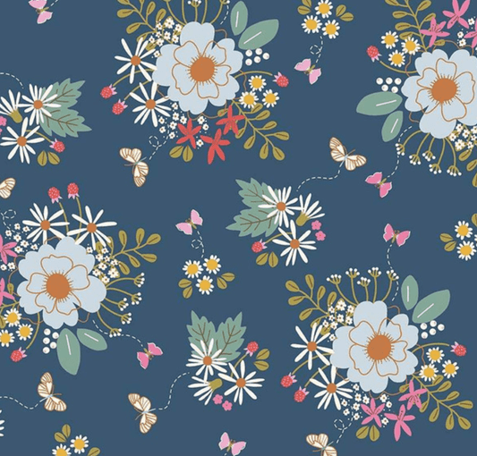 Wild Bouquet Navy Blue Garden - Riley Blake Designs - *OOP