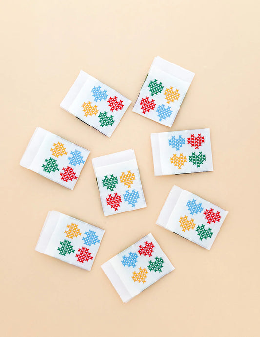 Heart Stitch Woven Labels by Minki Kim