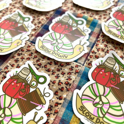 Slow Down Sticker by Cotton and Ochre