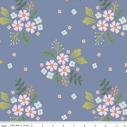 Community Blue Floral - Riley Blake Designs - *OOP