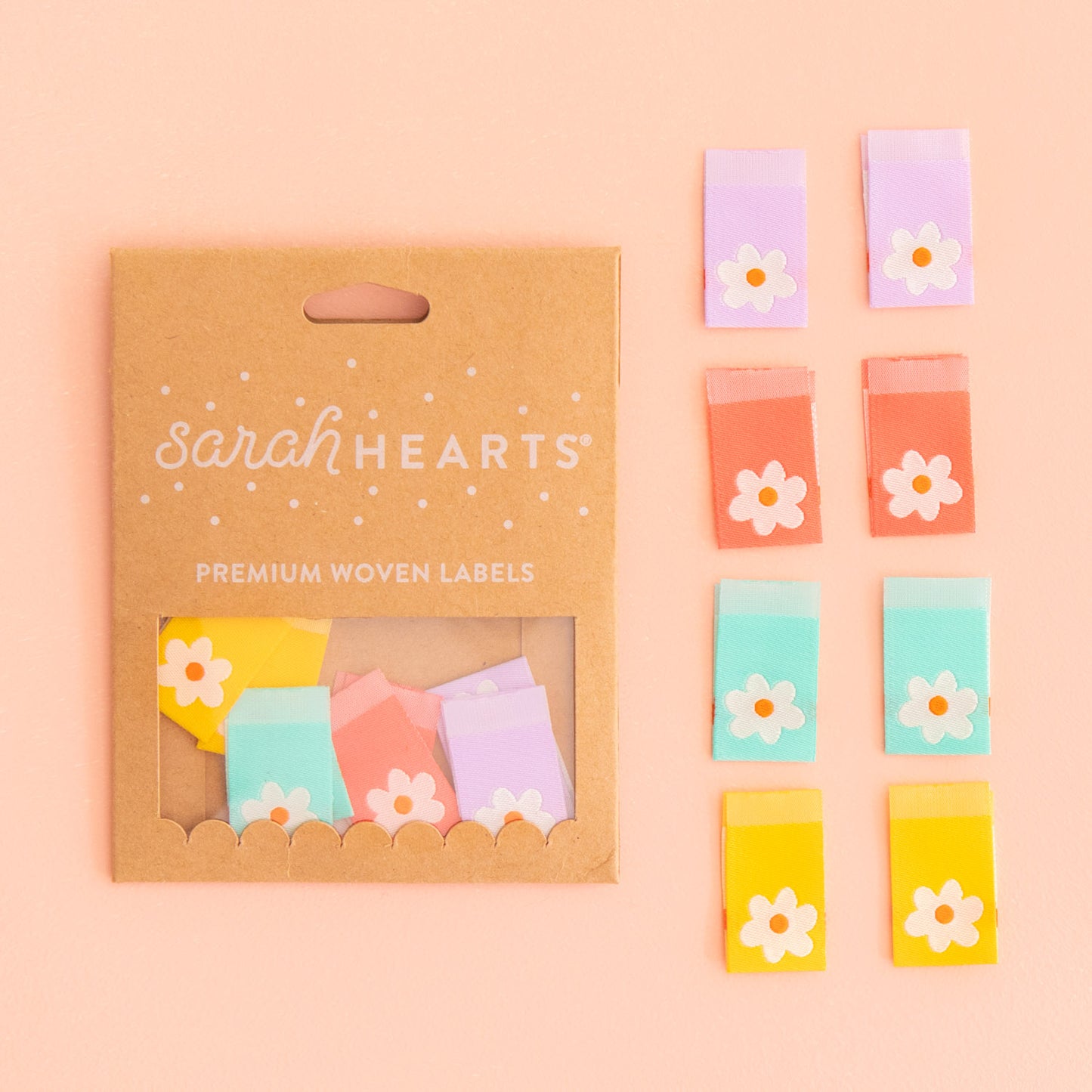 Daisy Tag Multipack - Sewing Woven Label Tags by Sarah Hearts