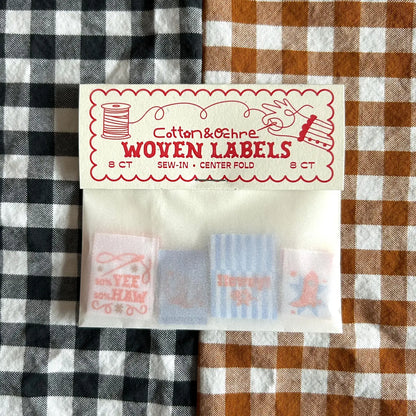 Yee Haw Pack Sew-in Folded Woven Labels by Cotton and Ochre