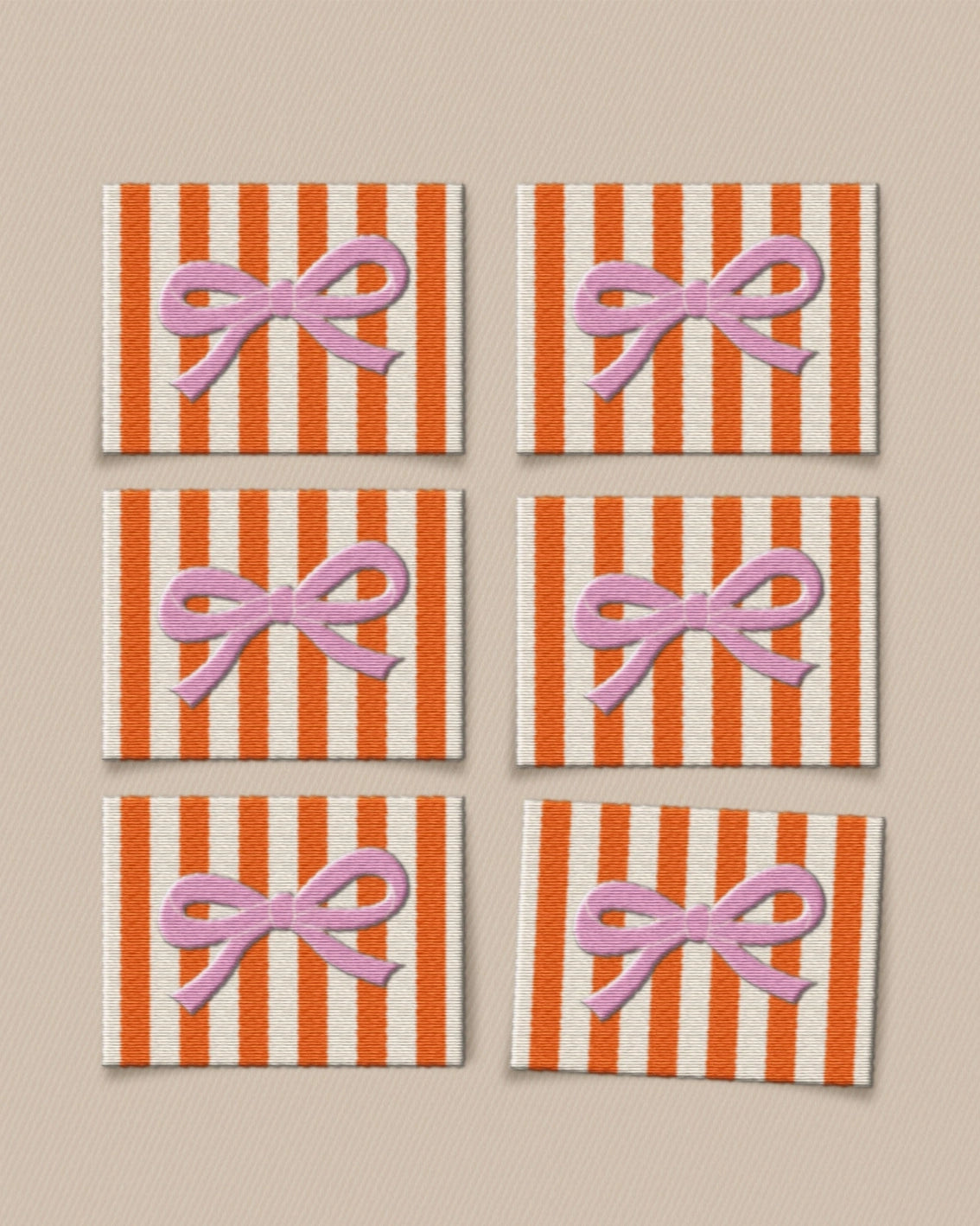 Pink Bow Large Garment Woven Labels by Matchy Matchy Sewing Club